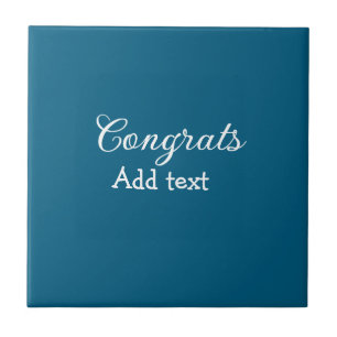 Simple minimal congratulations graduation add your ceramic tile
