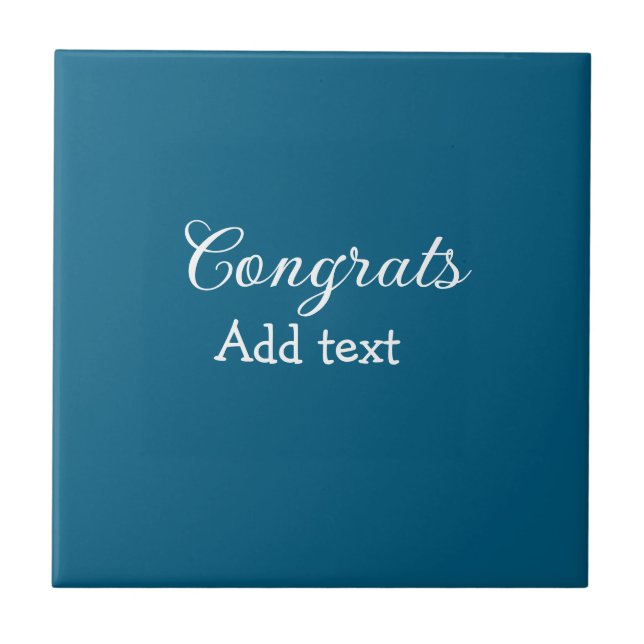 Simple minimal congratulations graduation add your ceramic tile (Front)