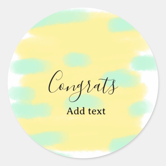 Simple minimal congratulations graduation add your classic round sticker (Front)