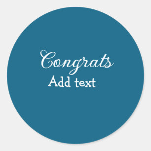 Simple minimal congratulations graduation add your classic round sticker