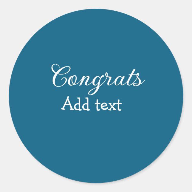 Simple minimal congratulations graduation add your classic round sticker (Front)