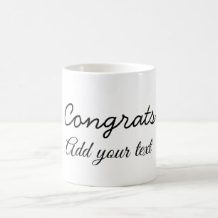 Simple minimal congratulations graduation add your coffee mug