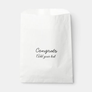 Simple minimal congratulations graduation add your favour bag