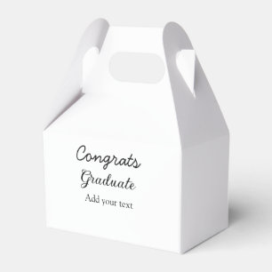 Simple minimal congratulations graduation add your favour box