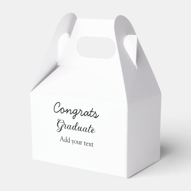 Simple minimal congratulations graduation add your favour box (Front Side)