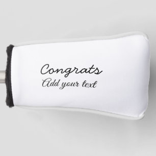 Simple minimal congratulations graduation add your golf head cover