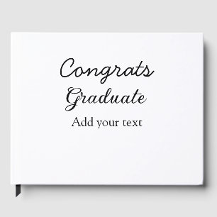 Simple minimal congratulations graduation add your guest book