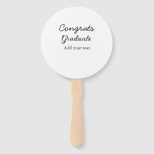 Simple minimal congratulations graduation add your hand fan