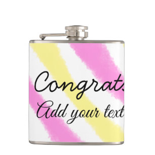 Simple minimal congratulations graduation add your hip flask
