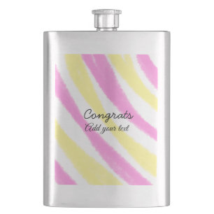 Simple minimal congratulations graduation add your hip flask