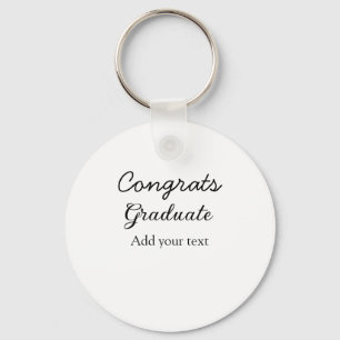Simple minimal congratulations graduation add your key ring