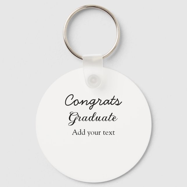 Simple minimal congratulations graduation add your key ring (Front)