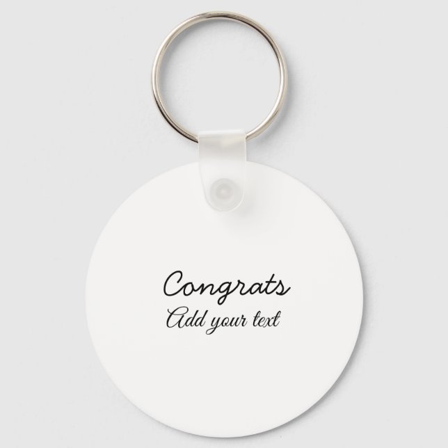 Simple minimal congratulations graduation add your key ring (Front)