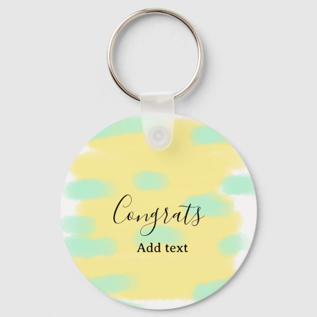 Simple minimal congratulations graduation add your key ring (Front)