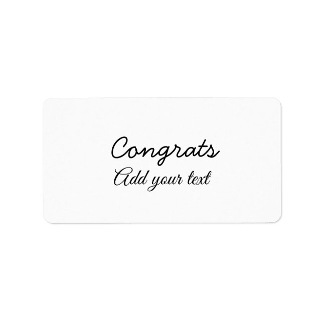 Simple minimal congratulations graduation add your label (Front)