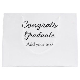 Simple minimal congratulations graduation add your large gift bag
