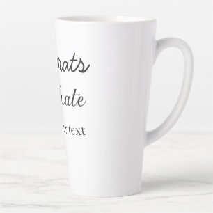 Simple minimal congratulations graduation add your latte mug