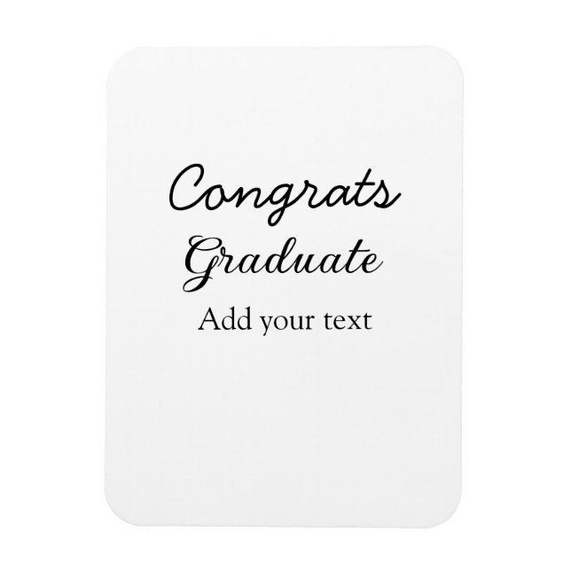 Simple minimal congratulations graduation add your magnet (Vertical)