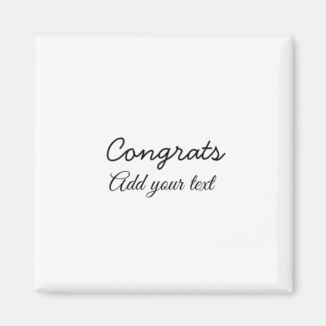 Simple minimal congratulations graduation add your magnet (Front)