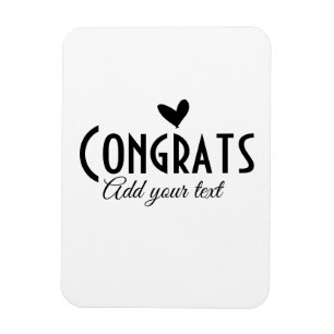 Simple minimal congratulations graduation add your magnet