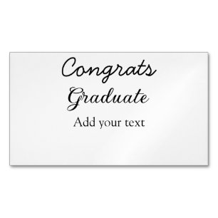 Simple minimal congratulations graduation add your Magnetic business card