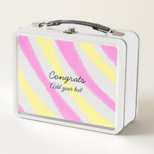 Simple minimal congratulations graduation add your metal lunch box