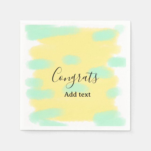 Simple minimal congratulations graduation add your napkin (Front)