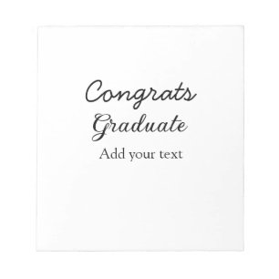 Simple minimal congratulations graduation add your notepad