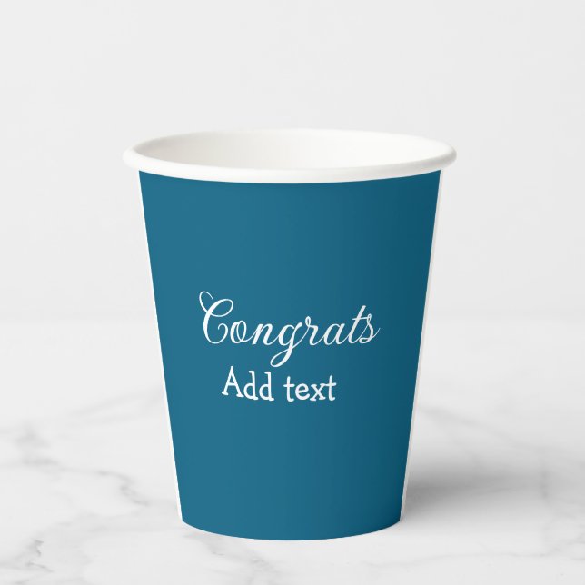 Simple minimal congratulations graduation add your paper cups (Front)