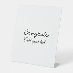 Simple minimal congratulations graduation add your pedestal sign