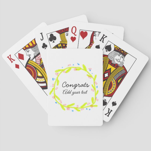 Simple minimal congratulations graduation add your playing cards (Back)