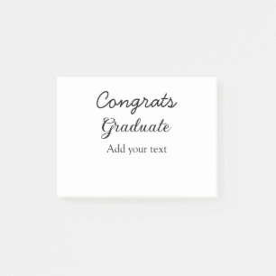 Simple minimal congratulations graduation add your post-it notes