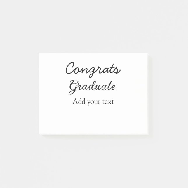Simple minimal congratulations graduation add your post-it notes (Front)