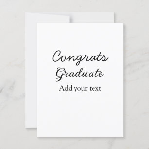 Simple minimal congratulations graduation add your postcard