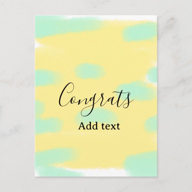 Simple minimal congratulations graduation add your postcard (Front)