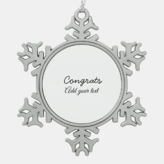 Simple minimal congratulations graduation add your snowflake pewter christmas ornament