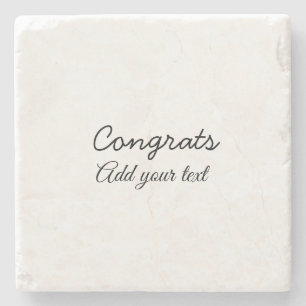 Simple minimal congratulations graduation add your stone coaster