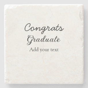 Simple minimal congratulations graduation add your stone coaster