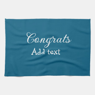 Simple minimal congratulations graduation add your tea towel