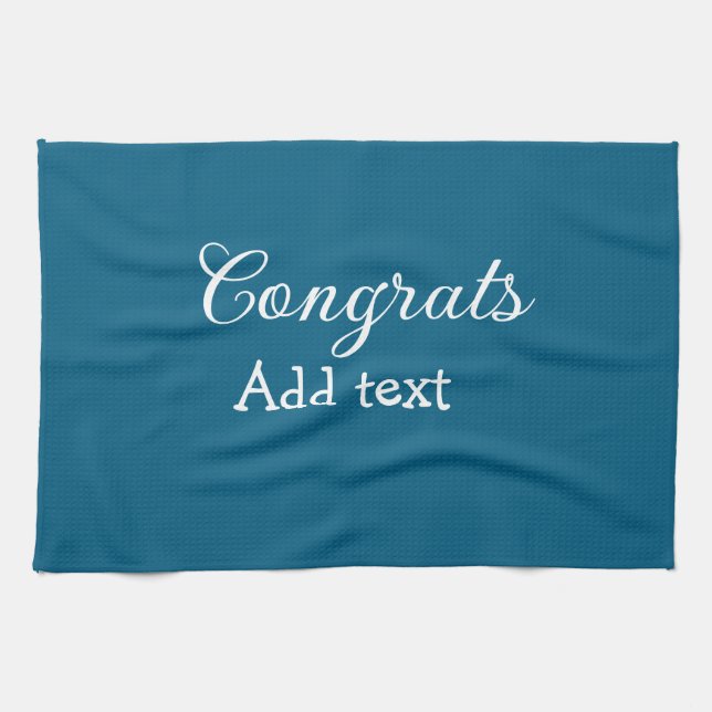 Simple minimal congratulations graduation add your tea towel (Horizontal)
