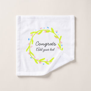 Simple minimal congratulations graduation add your wash cloth