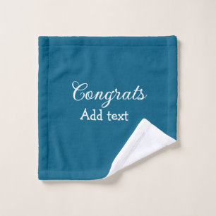 Simple minimal congratulations graduation add your wash cloth