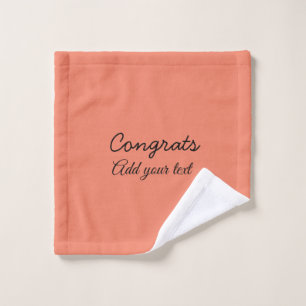 Simple minimal congratulations graduation add your wash cloth
