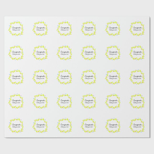 Simple minimal congratulations graduation add your wrapping paper (Flat)