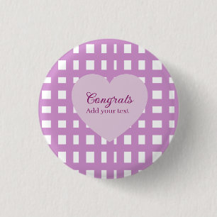 Simple minimal congratulations graduation purple s 3 cm round badge