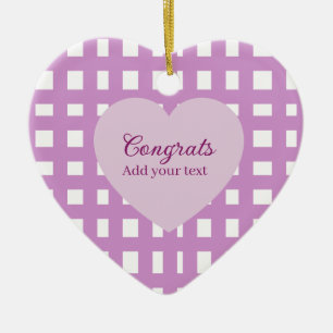 Simple minimal congratulations graduation purple s ceramic ornament