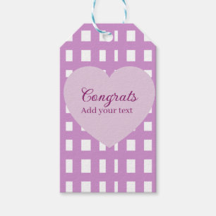 Simple minimal congratulations graduation purple s gift tags