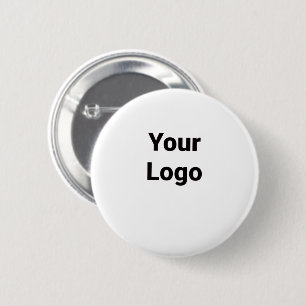 simple minimal custom add your logo address websit 6 cm round badge