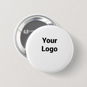 simple minimal custom add your logo address websit 6 cm round badge