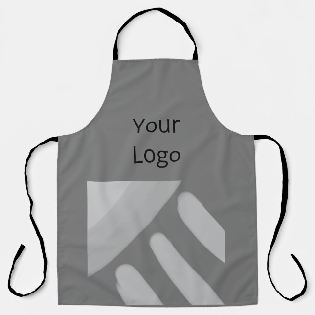 simple minimal custom add your logo address websit apron (Front)